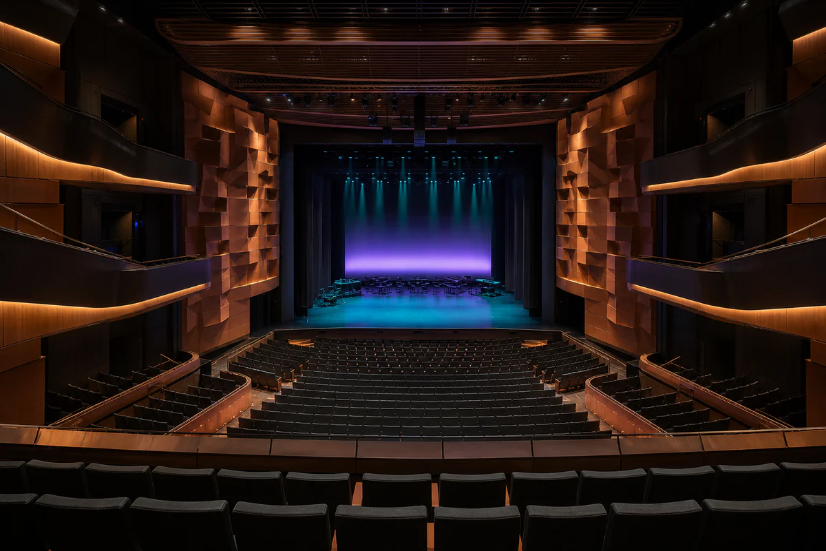 Historic performing arts theater viewed from the balcony